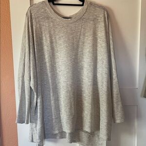 Talulah Gray Oversized Tunic Top
